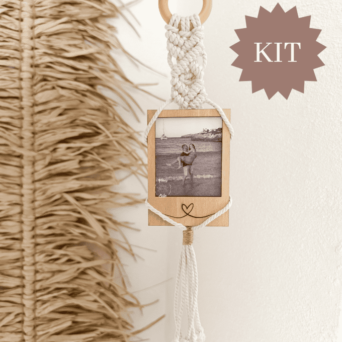 Kit porte photo macramé diapositive